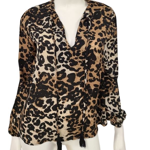 Buddy Love Tops - Leopard Print Blouse by Buddy Love Small